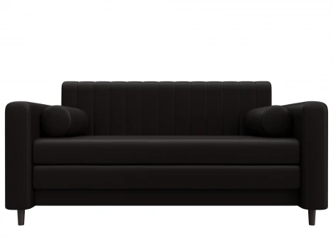 Диван прямой Лига-070 (ЛДСП,Брус,Фанера/Дерево/Экокожа/Коричневый) Лига Диванов 129750