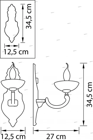 Бра Osgona Barcato 697612 (220V, подсвечник, свеча)