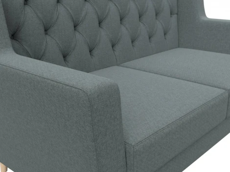 Диван кухонный прямой Брайтон 2 Люкс (Серый/Рогожка) Лига Диванов арт.122448