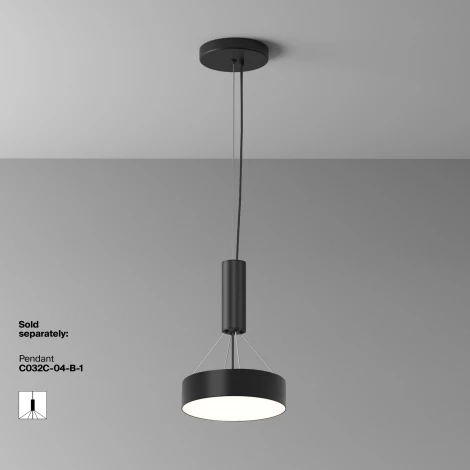 Потолочный светильник круглый Maytoni Zon C032CL-24W4K-RD-B (LED, 220V, круглые)