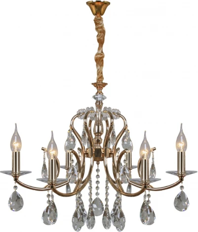 Подвесная люстра ILLUMICO IL2326-6POR-39 GD (220V, на цепи, подсвечник, свеча)