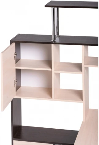 Компьютерный стол Woodville КС-15 венге / дуб молочный левый 295293