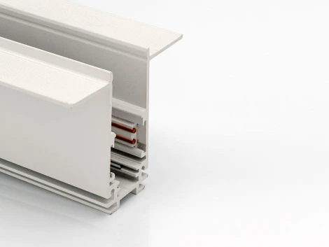 Шинопровод магнитный встраиваемый глубокий под шпаклевку, белый 2,5м 48V Lumker SY-LINK SY-LINK-20T2-2.5-WH