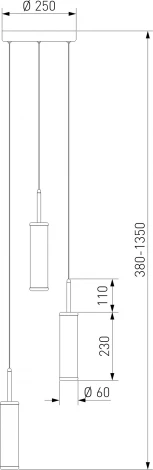 Подвесной светильник Eurosvet Stark 50386/3 LED латунь