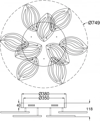 Потолочная люстра Freya Myrtle FR6013CL-L157W