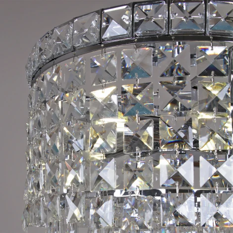 Потолочная люстра на штанге хрустальная Reluce 90188-0.3-06 CR (220V)