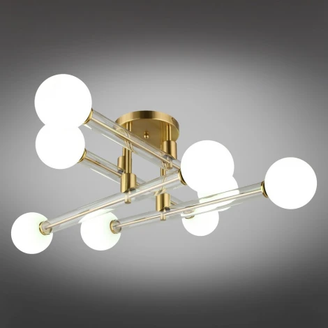 Потолочная люстра на штанге Omnilux Bucine OML-29507-08 (220V, шарики)
