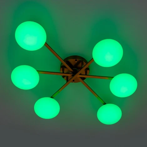 Потолочная люстра RGB на штанге Citilux Atman Smart CL226A163 (LED, 220V, голосовое управление, пульт управления, управление смартфоном, умный дом - Алиса, Маруся, Салют)