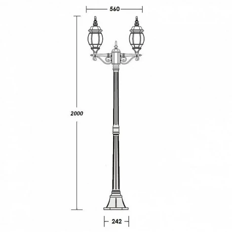 Наземный фонарь Oasis Light 83408S A Bl (220V, IP44)