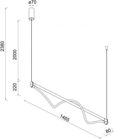 Подвесной светильник с гибким неоном Mantra Fugaz 8952 (LED, 220V, на тросе)