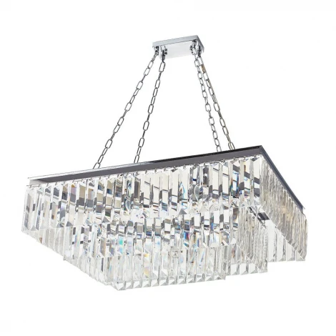 Подвесная люстра Divinare Nova 3001/02 SP-15 (220V, хрусталь, на цепи)