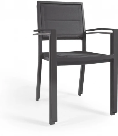 Sirley Садовый стул из алюминия и черного текстиля La Forma (ex Julia Grup) арт.117355