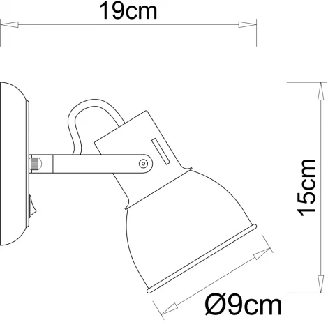Спот Arte Lamp Jovi A1677AP-1GO (220V, выключатель)