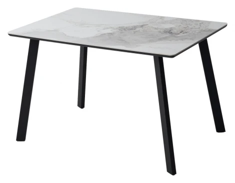 Стол ТИК ТАК 120 цвет PANDORA LIGHT Пандора, керамика / Черный каркас M-City 64653