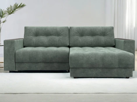 Диван угловой с декором Лига-049 НПБ Лига Диванов (Велюр) арт.128463