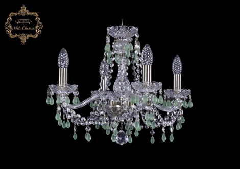 Подвесная люстра Art Classic 11.24 11.24.4.165.Br.V5001 (220V, хрусталь, на цепи, подсвечник, свеча)