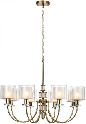 Подвесная люстра Odeon Light Saga 5088/8 античная бронза/стекло E14 8*40W (220V, на цепи)