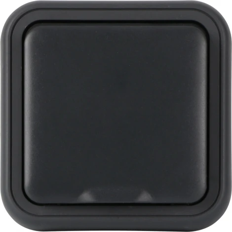 Рамка с крышкой для скрытой установки розетки одиночный, цвет антрацит, IP55, серия W55 Donel W55 DIP62028