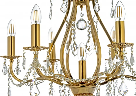 Подвесная люстра Arti Lampadari Ercolano E 1.1.6.602 G (220V, на цепи, подсвечник, свеча)