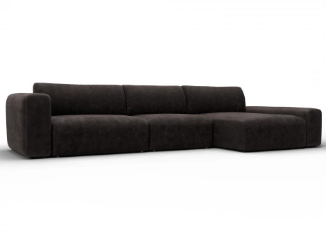 Диван угловой Лига-066 НПБ Лонг угол правый (ЛДСП,Фанера,Брус,Велюр/Коричневый) Лига Диванов 131220