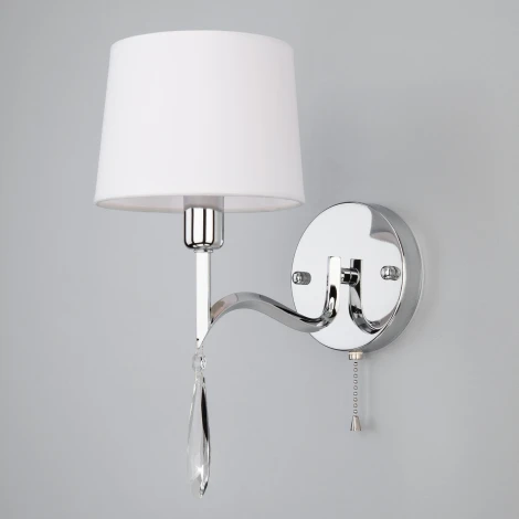 Бра Eurosvet Madera 10127/1 хром (220V, подвески, выключатель)