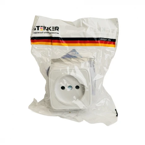 Розетка накладная без заземления (белый) Stekker Basic 50074