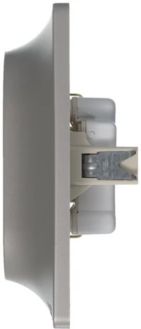 Розетка встраиваемая двойная с заземлением (платина) Systeme Electric Glossa GSL001224