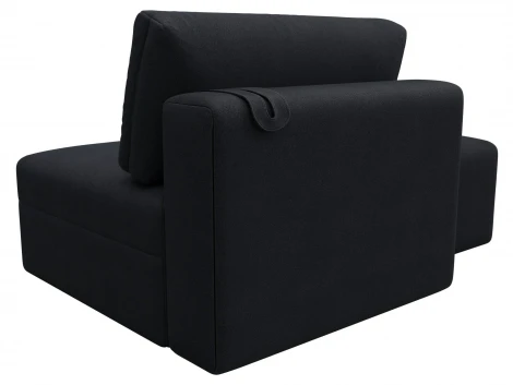 Модули диван и пуф Лига-060 НПБ (ЛДСП,Брус,Фанера,Замша/Темно-серый) Лига Диванов 129597