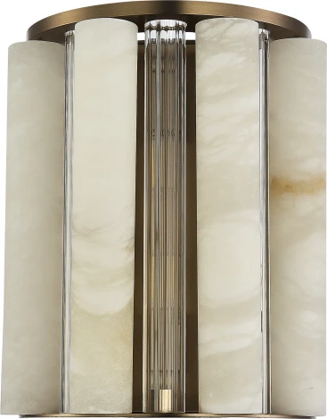 Настенный светильник ST Luce Delight SL1516.301.02 Бронза, Прозрачный/Белый алебастр E14 2*40W (220V)