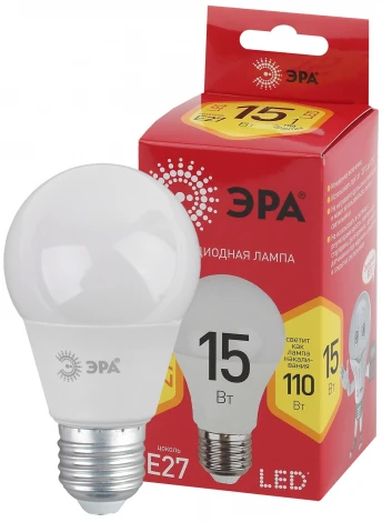 Лампочка светодиодная E27 15W ЭРА LED A60-15W-827-E27 R
