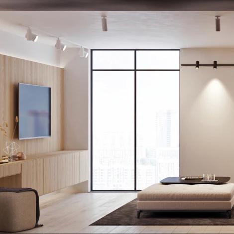 Светильник SP-POLO-TRACK-PIPE-R65-8W Day4000 (BK-BK, 40 deg) (IP20 Металл) 027482 (LED, 220V, круглые)