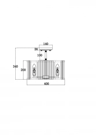 Потолочная люстра на штанге Maytoni Solar MOD087CL-04G (220V, свеча, круглые)