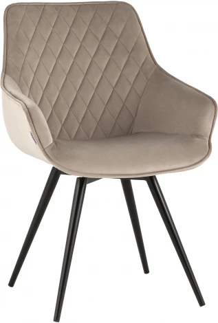 Стул вращающийся Сеул велюр серо-бежевый УТ000035943