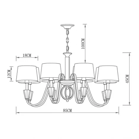 Подвесная люстра Vele Luce Felicia VL1023L08