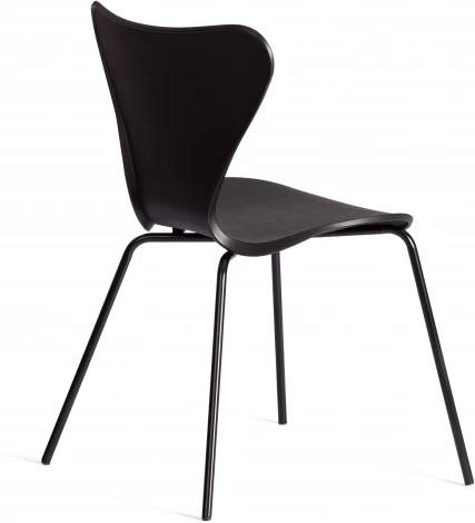 Стул Jacobsen (mod DC 102-1) (Пластик,Металл /Черный,Черный)