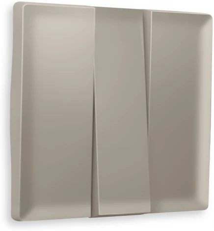 Лицевая панель Ambrella Volt ALFA (Серо-бежевый матовый) для 3-кл выключателей QUANT AP3650