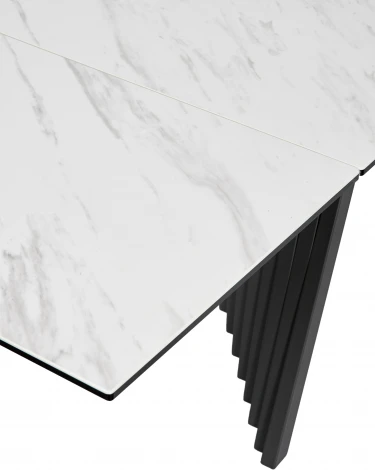 Стол IVAR 200 MARBLES KL-99 Белый мрамор, итальянская керамика М-City