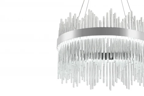 Подвесная люстра светодиодная нимб с пультом ДУ 112W, хром, LED Natali Kovaltseva 8315 INNOVATION STYLE 83157