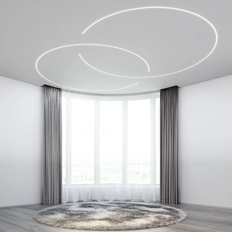 Встраиваемый гибкий алюминиевый профиль Elektrostandard LL-2-ALP024 под ГКЛ 9,5мм (под ленту до 9,5mm)