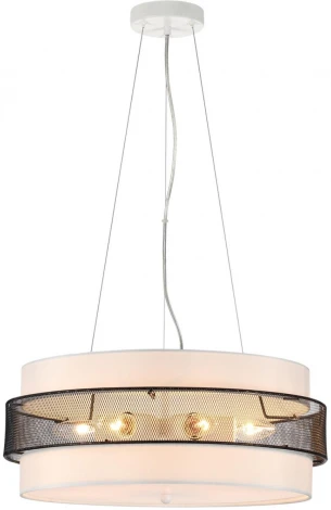 Потолочный светильник круглый Lumion Animaisa 8002/6C белый, черный металл/металл, текстиль Е27 6*60W 220V (круглые)