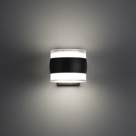 Настенный уличный светильник Novotech Estima 359720 черный с переключателем цв. температуры IP65 LED 16W 100-240V 2700К/3200К/4000К