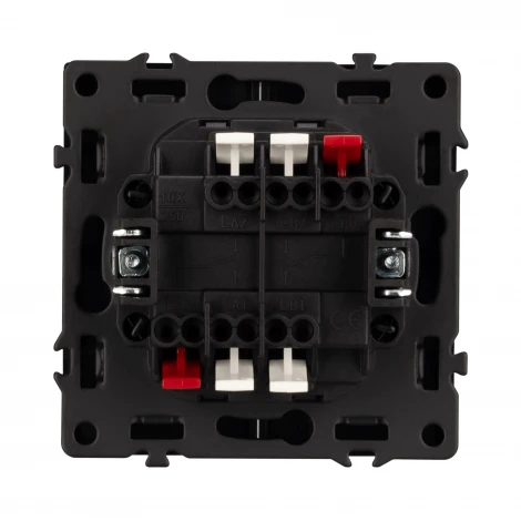 Механизм выключателя двухклавишный проходной SWT-NOBE-MKP2-SFPL-GR (230V, 10A) (Arlight) 054257