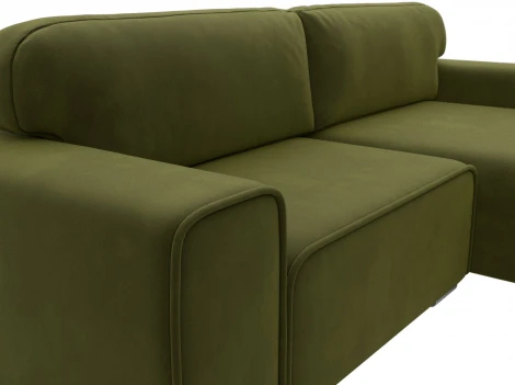 Диван угловой Лига-029 правый угол (Зеленый/Микровельвет) Лига Диванов арт.121920