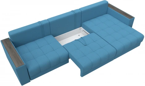 Диван угловой с декором Лига-049 НПБ Лонг Лига Диванов (Рогожка) арт.128292