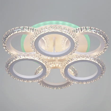 Потолочная люстра светодиодная на штанге с пультом с регулировкой цветовой температуры, яркости и ночным режимом Reluce 36890-0.3-3+3 WH (RGB)