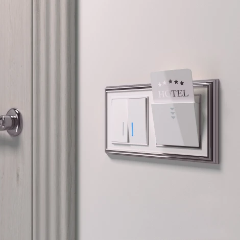 Выключатель двухклавишный с подсветкой (белый) Werkel W1120101 (a051114)