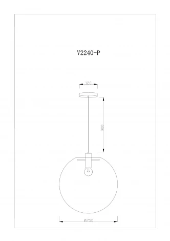 Подвесной светильник в форме шара Moderli Aurora V11542-1P (220V, на проводе, шар)