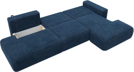Диван угловой Лига-036 НПБ Модерн Лонг правый угол Лига Диванов (Велюр) арт.127747