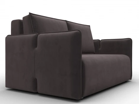 Диван прямой Лига-117 (ЛДСП,Брус,Фанера,Велюр/Коричневый) Лига Диванов 137013