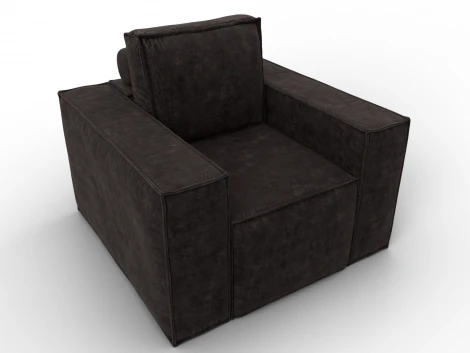Кресло Лига-081 НПБ (ДСП,Велюр/Коричневый) Лига Диванов 134981